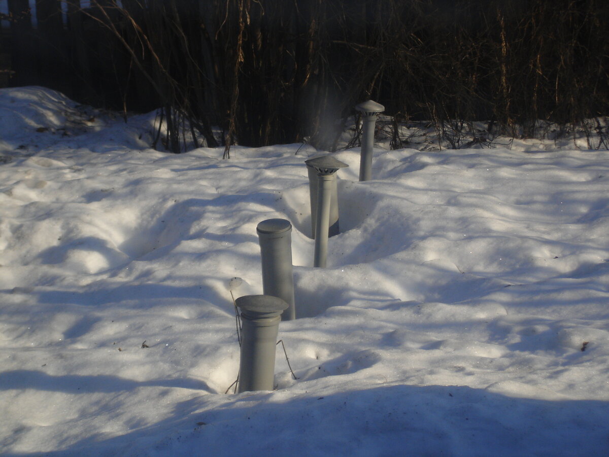 Трубы для откачки и вентиляции септика