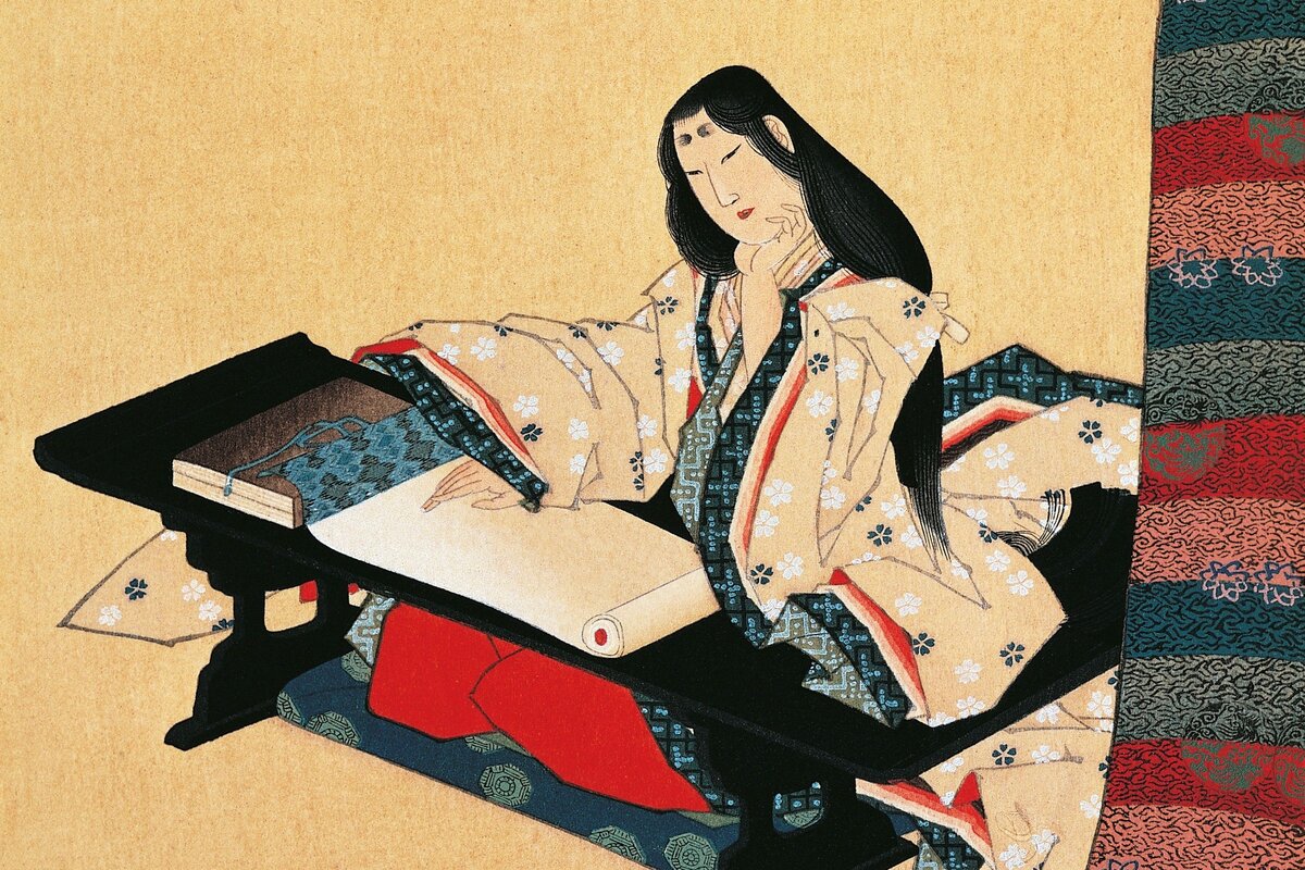 Японская живопись Хэйан Мурасаки Сикибу повесть о Гэндзи