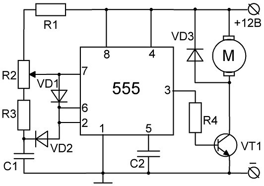 Шим регулятор 12 вольт схема для двигателя