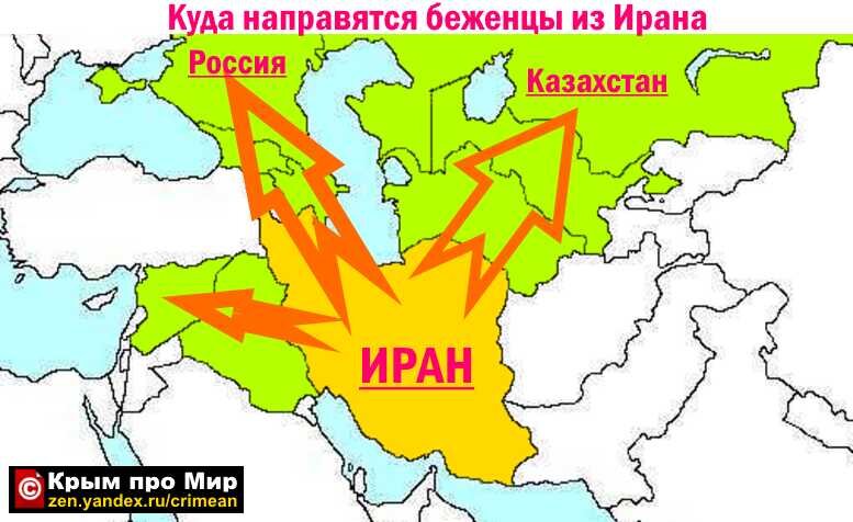 Иран и Казахстан на карте. Иран и сопредельные государства.