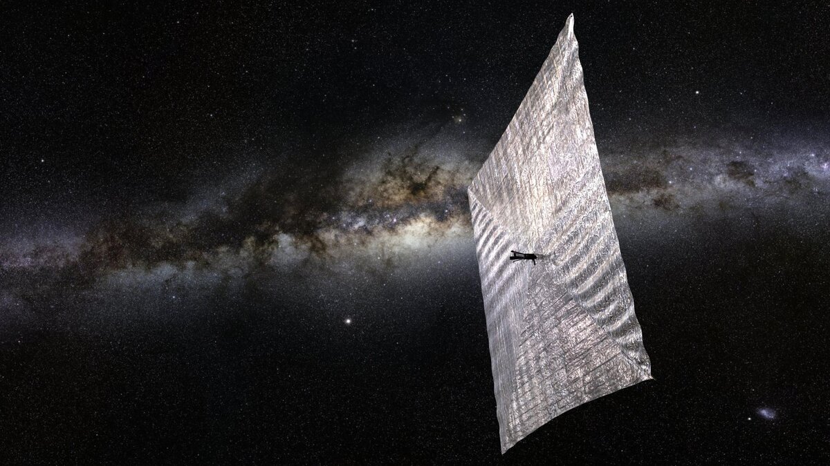 LightSail на фоне Млечного Пути. 
Planetary Society