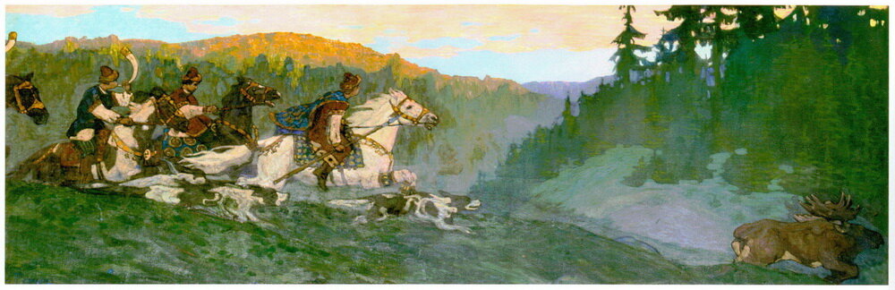 Н.К. Рерих. Княжая охота. Утро. 1901