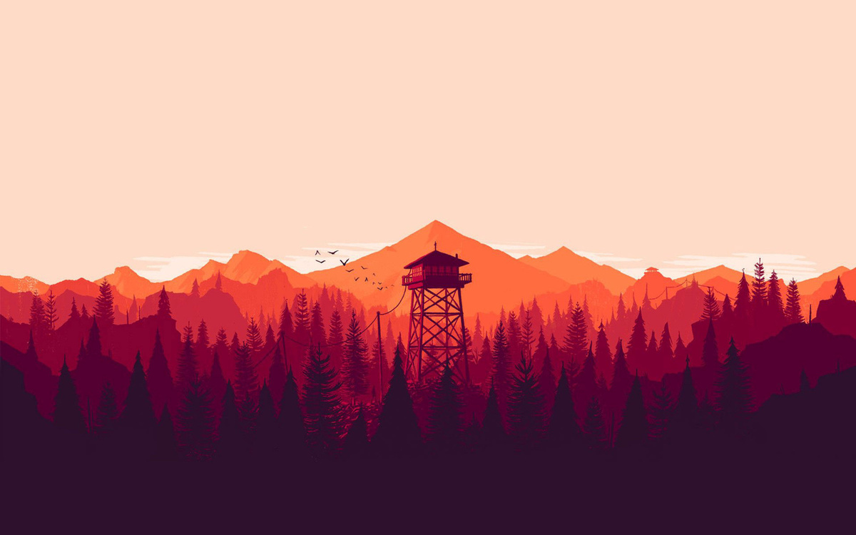 Изображение из игры Firewatch.