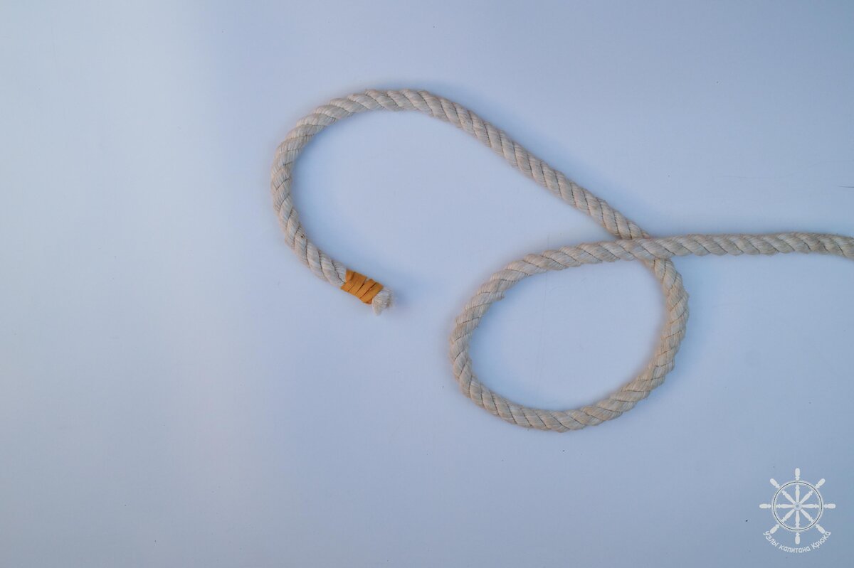 Как вязать русский булинь - шаг 1