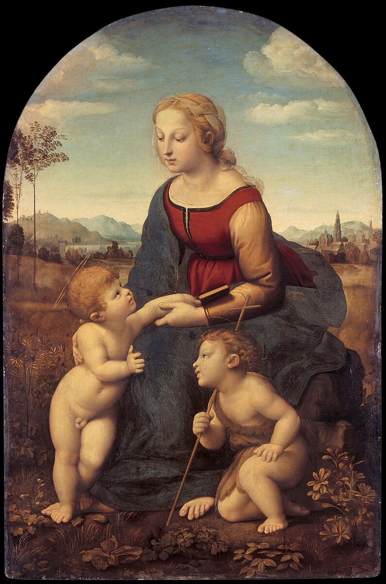 Рафаэль Санти - "Мадонна прекрасная садовница", ок. 1507 г.