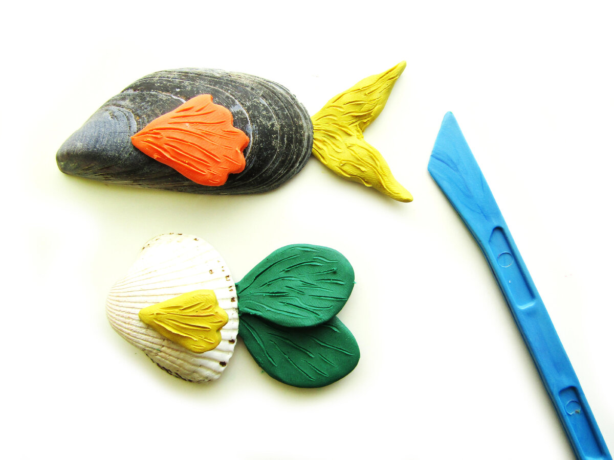Рыбки и ракушки - поделки из бумажной гармошки | МОРЕ творческих идей для детей