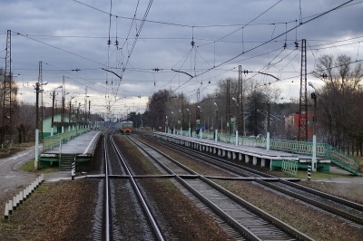 Железнодорожная платформа ПескиВ районе развита сеть железнодорожного транспорта. По территории района проходит две железнодорожных ветки: участки Рязанского и Озёрского направлений Московской железной дороги. На территории района работает более десятка пассажирских станций, крупнейшей из которых является вокзал Голутвин. Помимо этого по району проходит несколько грузовых веток железных дорог.