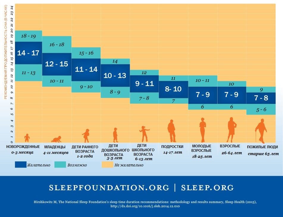 Сколько должен спать в 8 лет