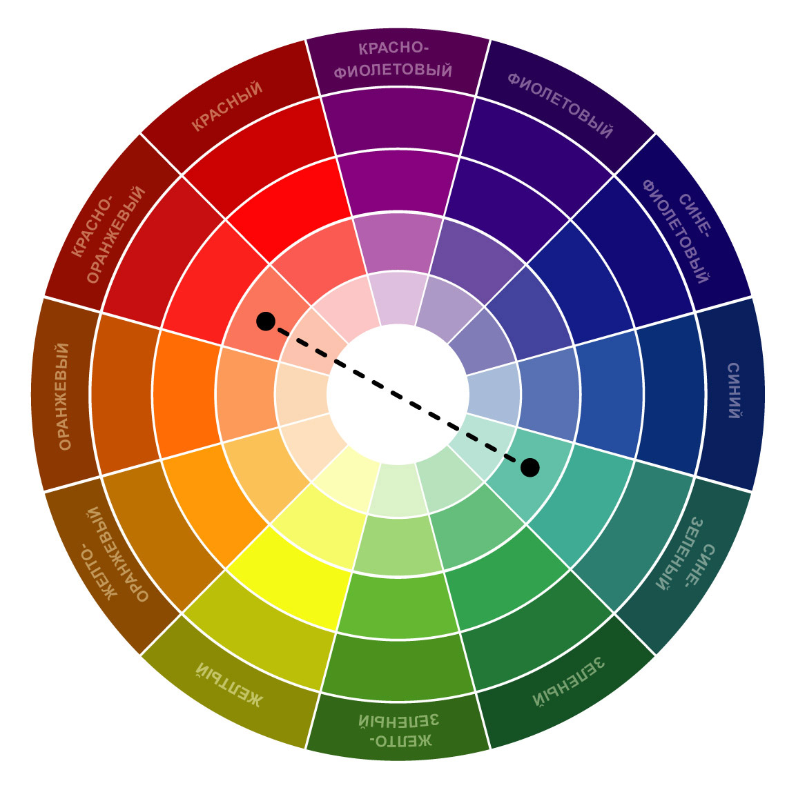 Цветовой круг сочетание цветов в одежде фото