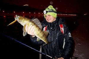 Удилище должно быть с быстрым строем и тестовыми показателями в пределах сорока граммов. Оно чувствительно, обеспечивает жесткую подсечку хищника. Также выбирают палку среднего строя и с тестом в тридцать граммов. Эта снасть также довольно чувствительна. Рекомендуемая длина бланка для береговой ловли – от 2.4 до 2.7м. Если вы добываете судака с плавсредства, то спиннинг должен быть короче (не более 2.2м).
Во многих случаях далеко посылать снасть не требуется, ведь в условиях ночного лова это довольно неудобно. Проводку используйте ступенчатую (с волочением или короткую). Такие проводки используют и днем и ночью, отличие состоит только в том, что навешиваются более легкие грузы, и ужение происходит на меньших глубинах.