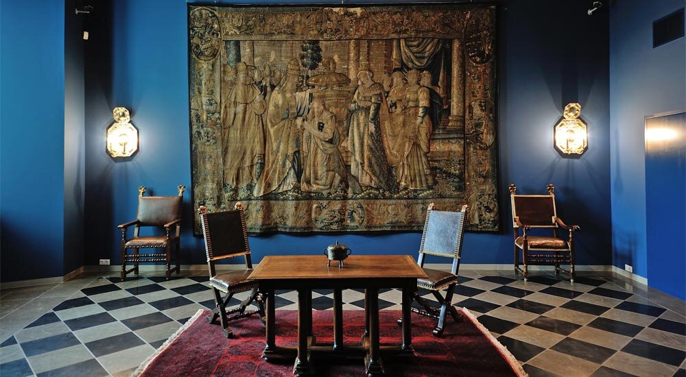 Вильнюсский Нижний замок. Воссозданный интерьер замка.