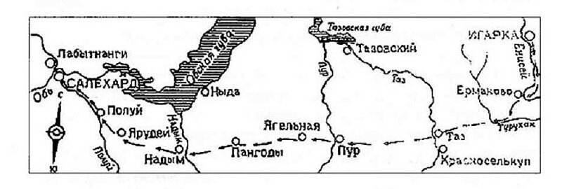 Трансполярная магистраль схема