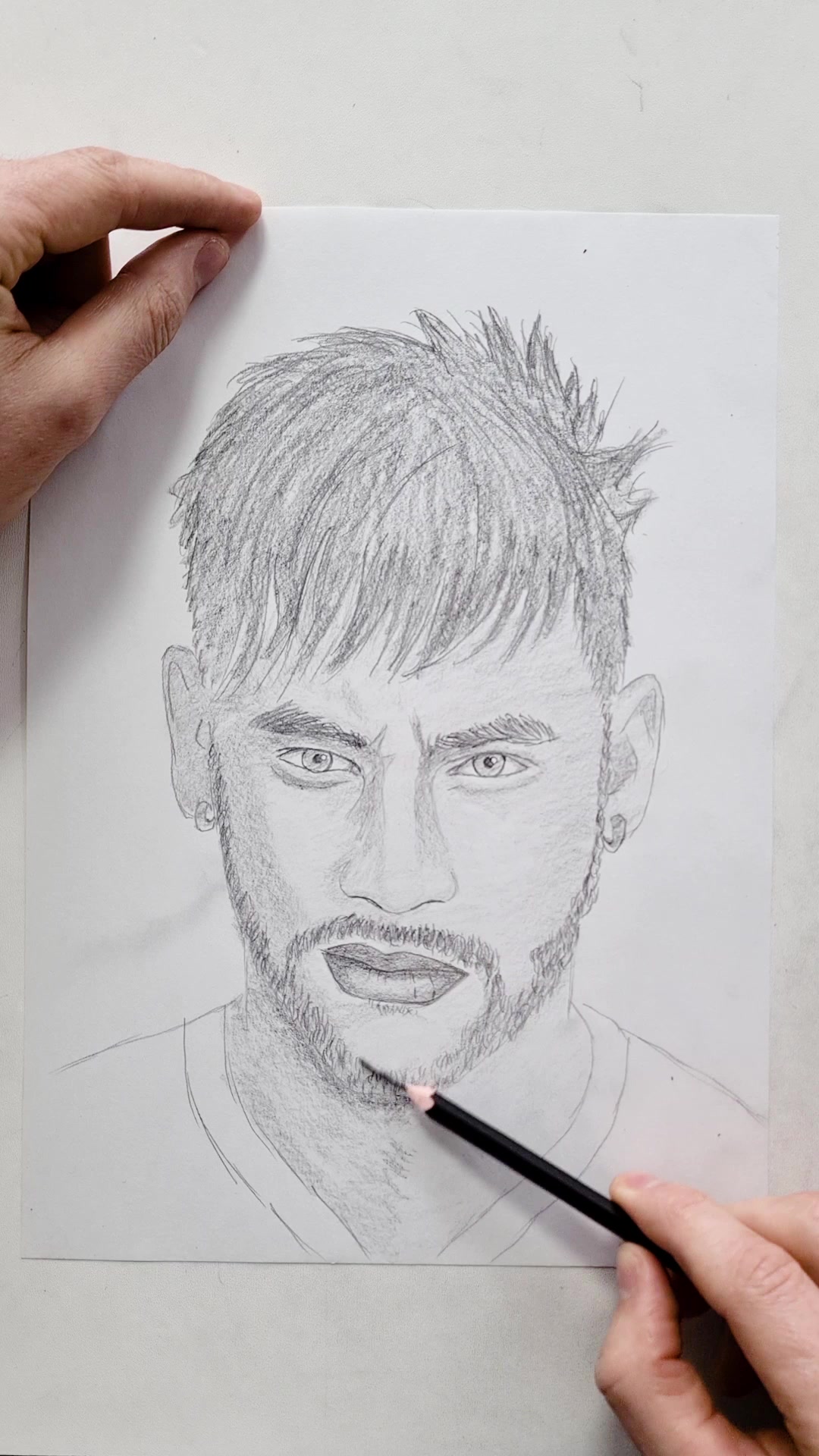Как нарисовать Неймара, рисунок карандашом (Draw Neymarjr) | Портретное хобби | Дзен
