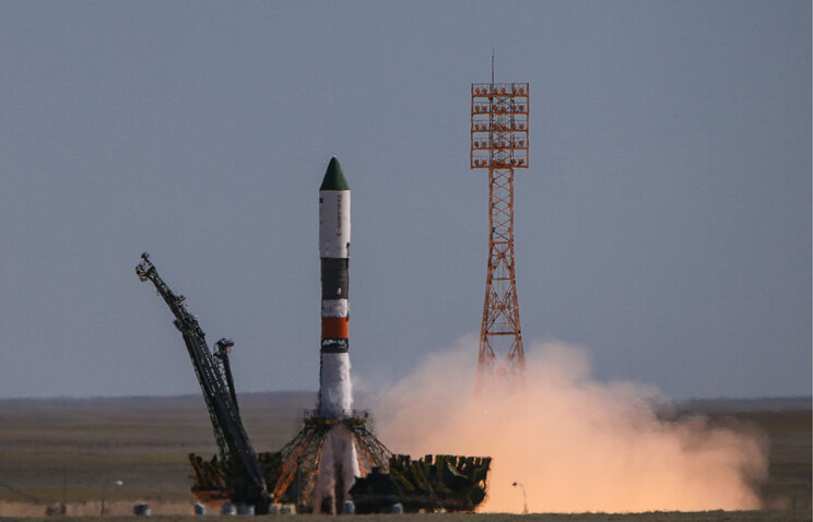 Ракета с кораблем стартует с пусковой площадки номер 1, так называемого гагаринского старта. Фото: "Роскосмос"