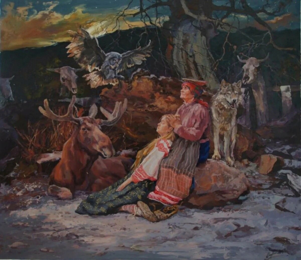 Картина Александра Шадрина. 
"Голос Предков"