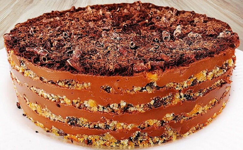 Очень вкусный и необычный торт без выпечки и желатина