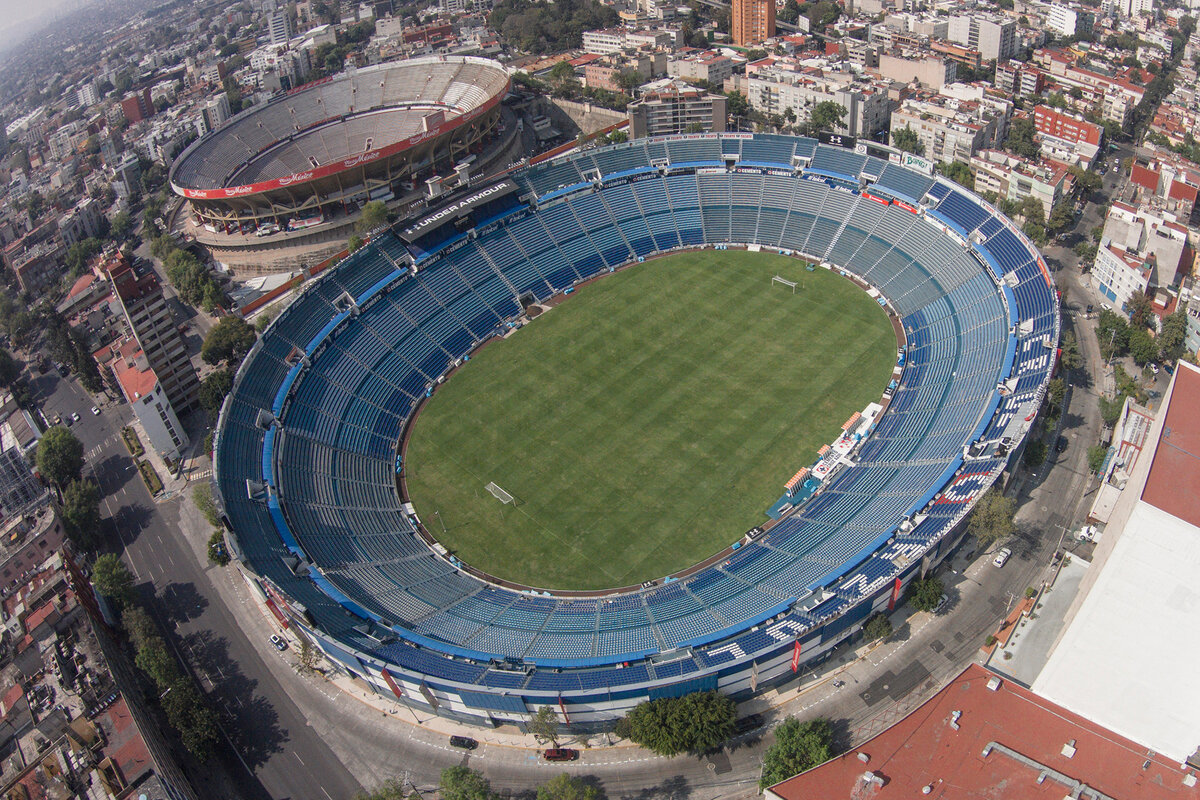 Стадион в мехико 6 букв. Стадион «Асуль» ( Estadio Azul) Mexico. Стадион Монтеррей Мексика. Стадион Ацтека. Стадион Ацтека фото.