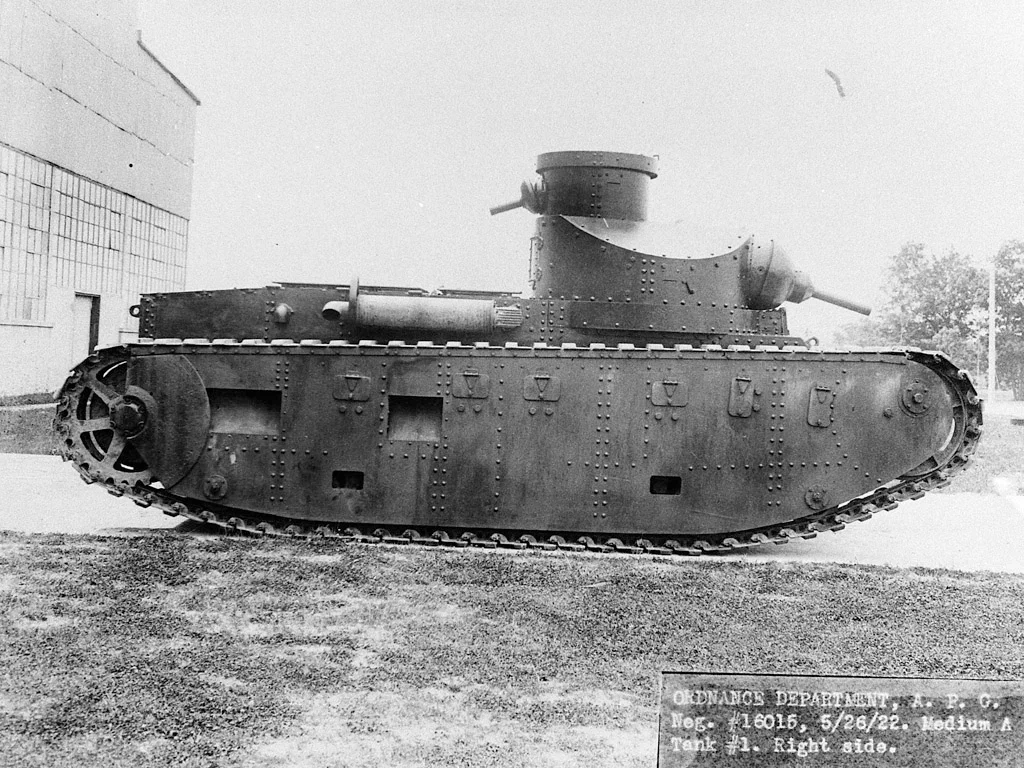 U.S. Ordnance M1921 Medium Tank в начале 1922 года перед испытаниями на Абердинском полигоне