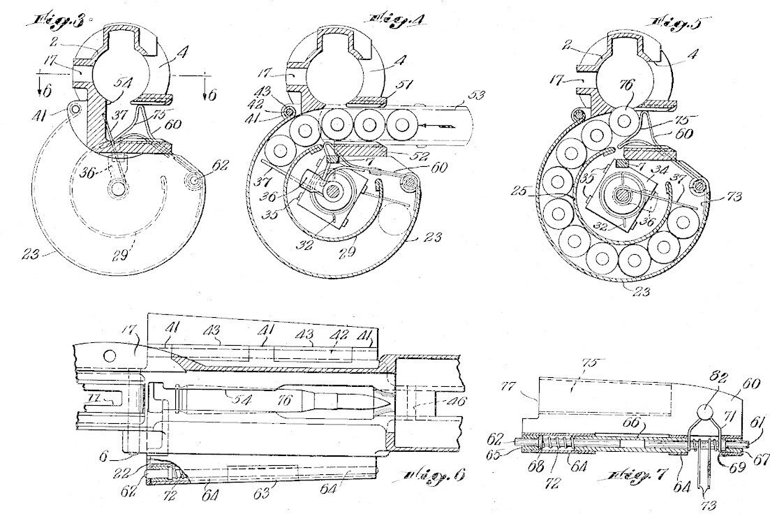 Конструкция винтовки Джонсона из заявки на патент.
