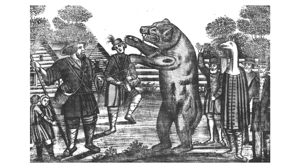 Черно-белая репродукция русского лубка из собрания Владимиро-Суздальского музея-заповедника