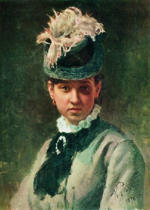 И. Е. Репин «Портрет жены художника — Веры Алексеевны Репиной», 1876 год