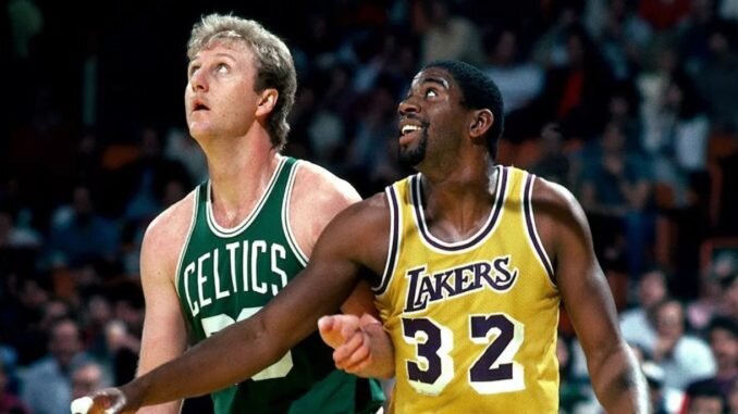 Ларри Бёрд (слева  на фотографии) и Мэджик Джонсон (справа на фотографии)