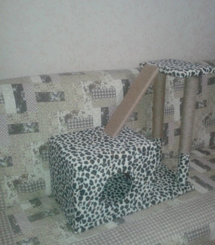 Домик когтеточка своими руками