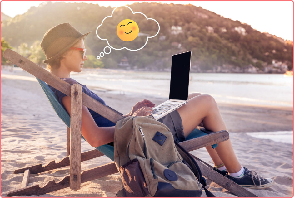 Ожидание: работа на пляже