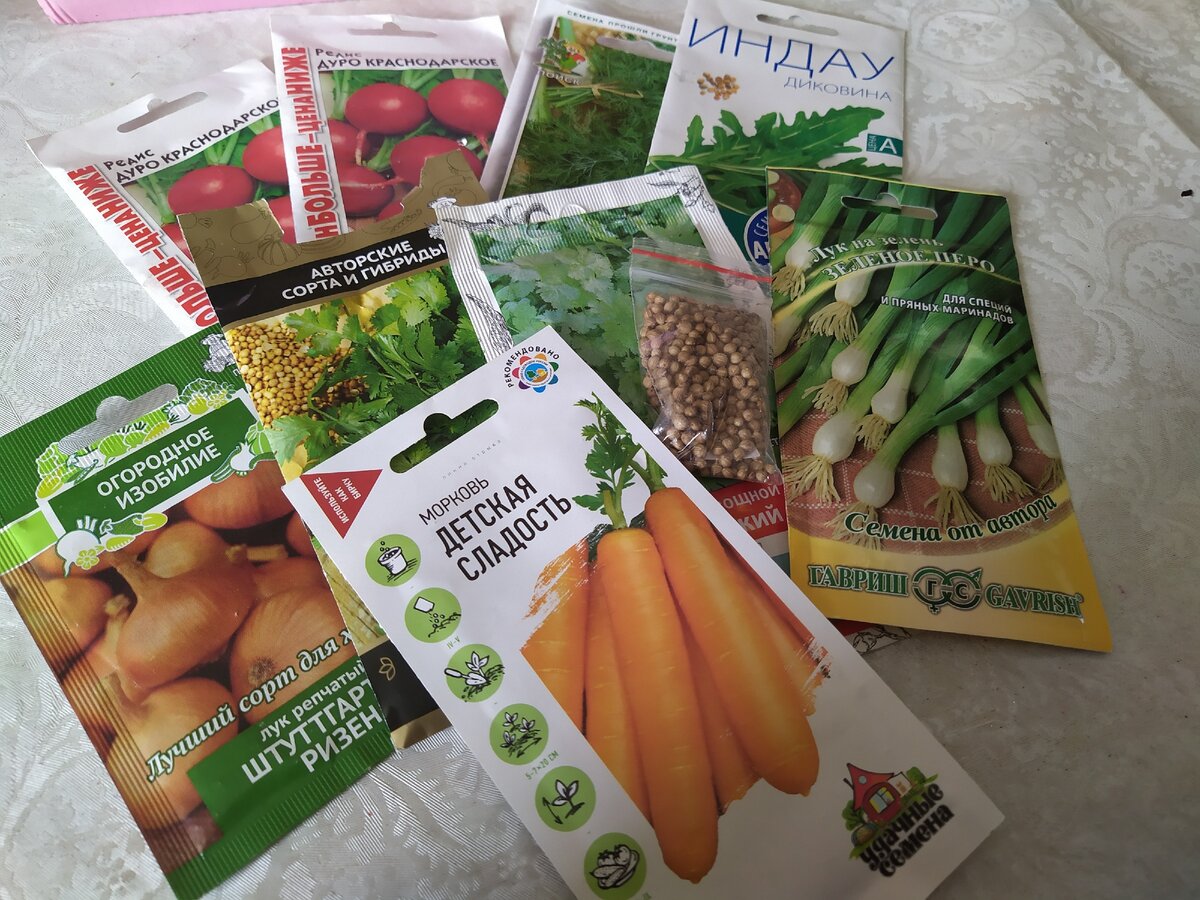 Редис, зелень и морковь 