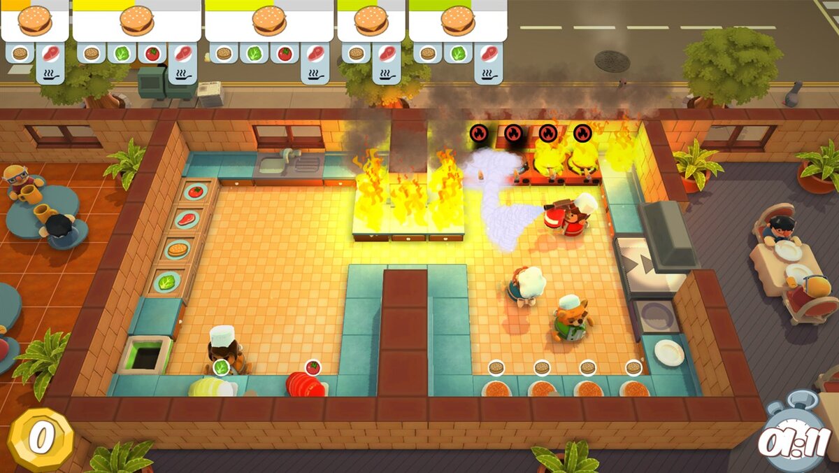 В Overcooked 1 и 2 вы сможете весело провести время с родными и близкими. (https://www.microsoft.com/ru-ru/p/overcooked-overcooked-2/9mzblprqlz8g?activetab=pivot:overviewtab#)