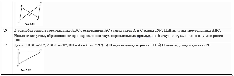 Необходимо выполнить не менее 5 заданий при условии, что 2 из них будут задания по геометрии