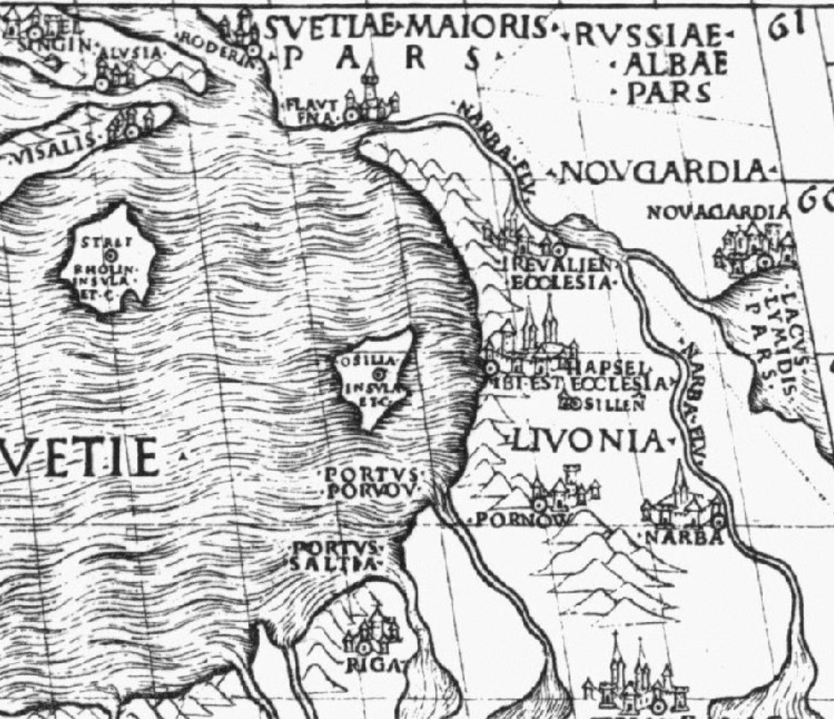 Фрагмент карты Николая Кузанского