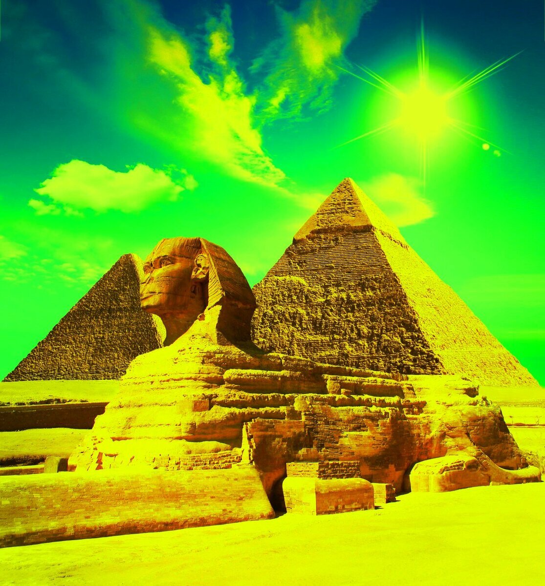 пирамида хеопса и сфинкс