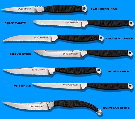 Ножи Cold Steel Spike. Все варианты исполнения. Фотография с официального сайта изготовителя.