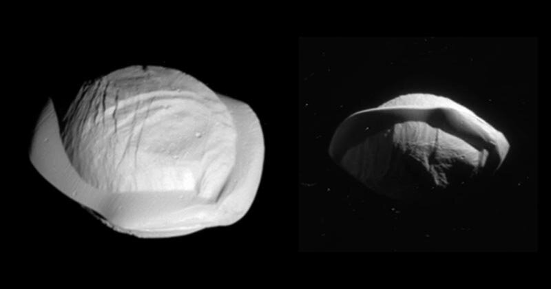 Пан, спутник Сатурна, внешне похож на гигантский космический пельмень