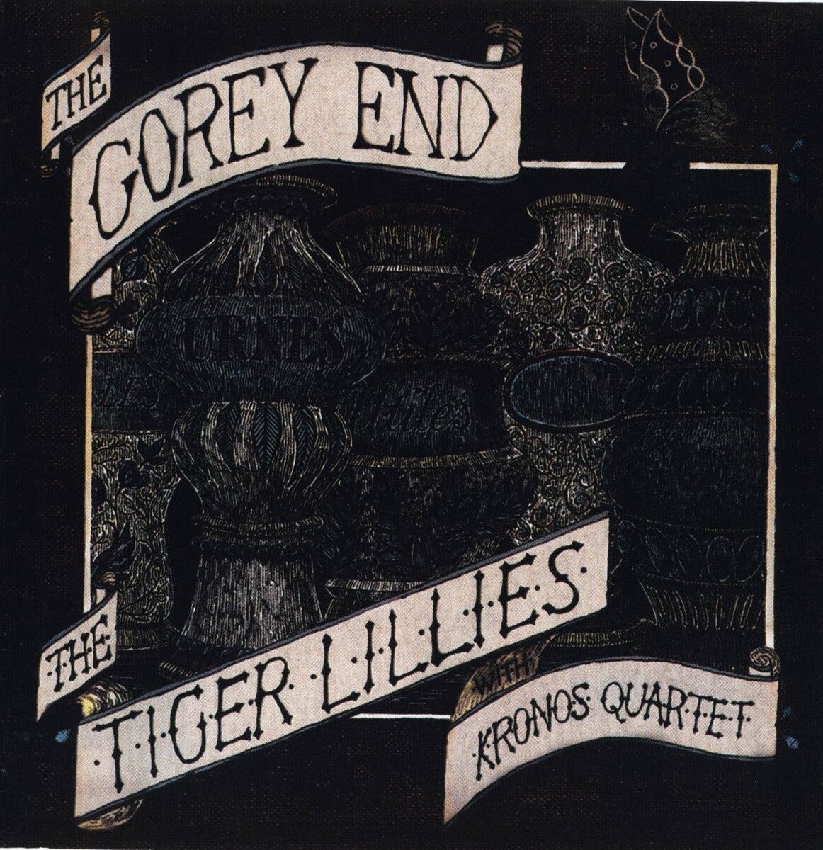 Обложка пластинки The Gorey End (2003), записанной совместно с Кронос-квартетом.