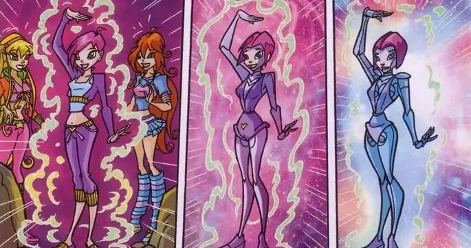 Текна превращается в робота (фрагмент комикса "Мятеж на планете Зенит")