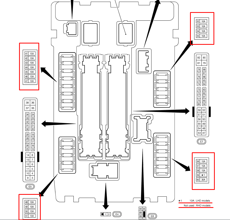 Ниссан Марч К12 предохранители