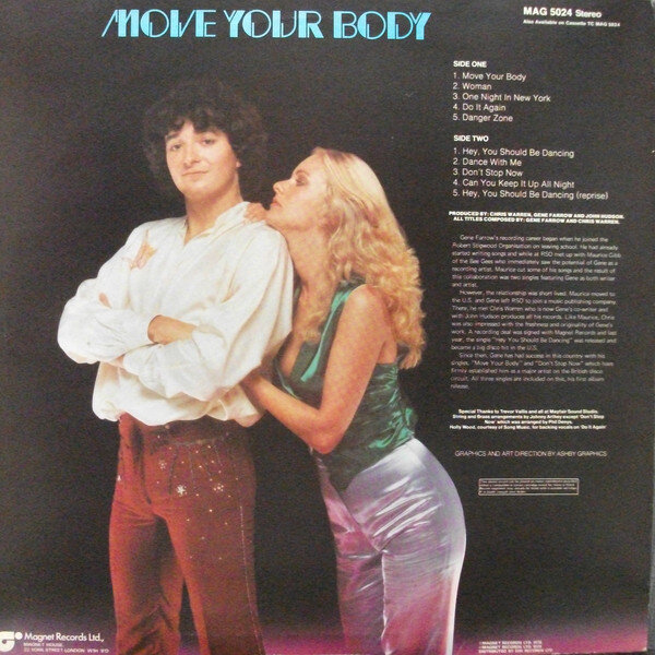 Задняя обложка LP "Gene Farrow - Move Your Body"