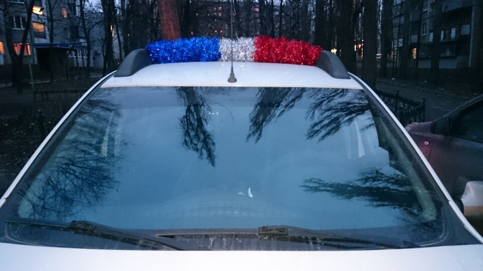 Новогоднее украшение авто