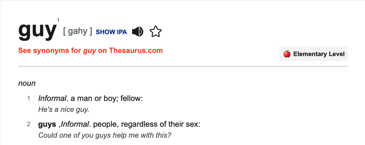 Определения слова guy из Cambridge Dictionary, Merriam-Webster и dictionary.com
