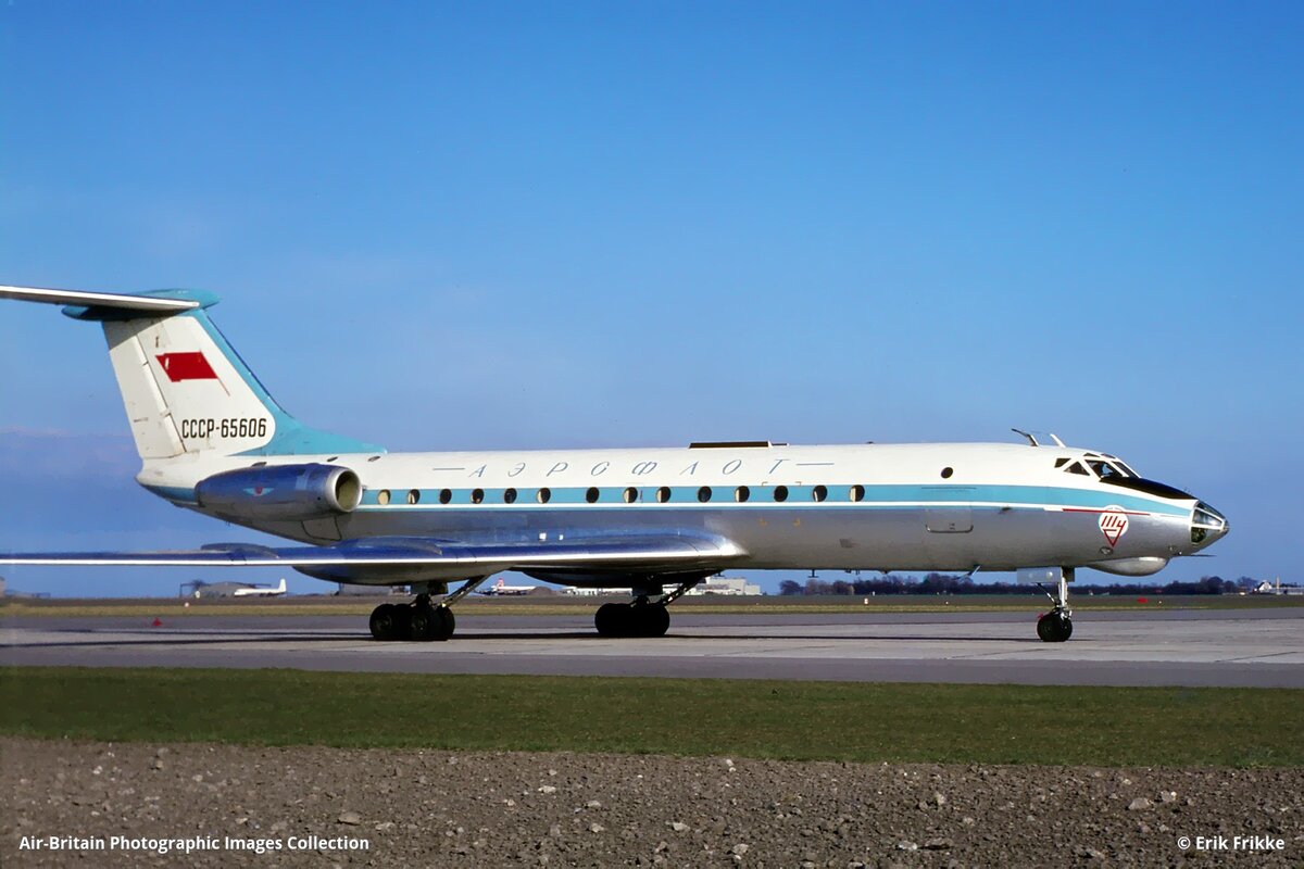 Ту-134 СССР-65606, 1968 год. Источник и автор указаны на фото. 