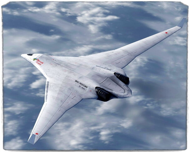 Источник: РИА Новости, автор - Андрей Станавов. Один из предполагаемых обликов перспективного ПАК ДА "Посланник". На самом же деле достоверных изображений нет и точно неизвестно, как будет выглядеть бомбардировщик.