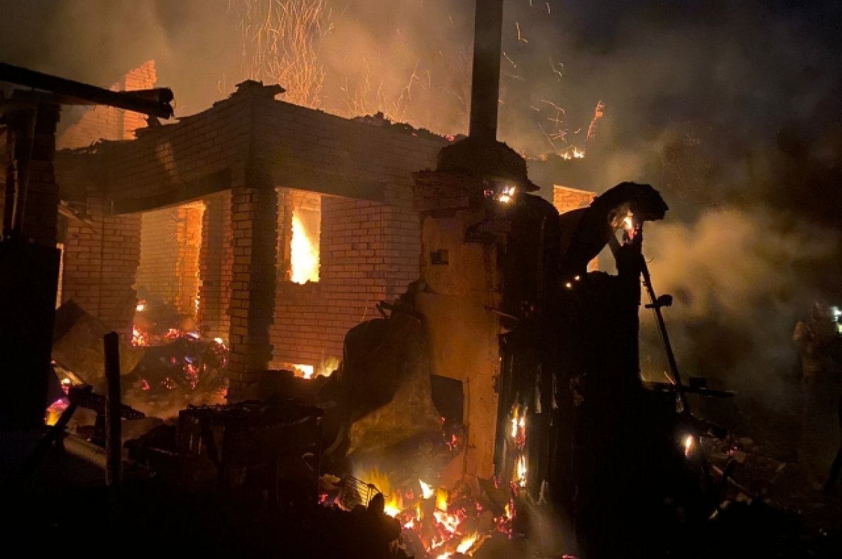    В сгоревшем доме в Ульяновке нашли тело 40-летнего мужчины