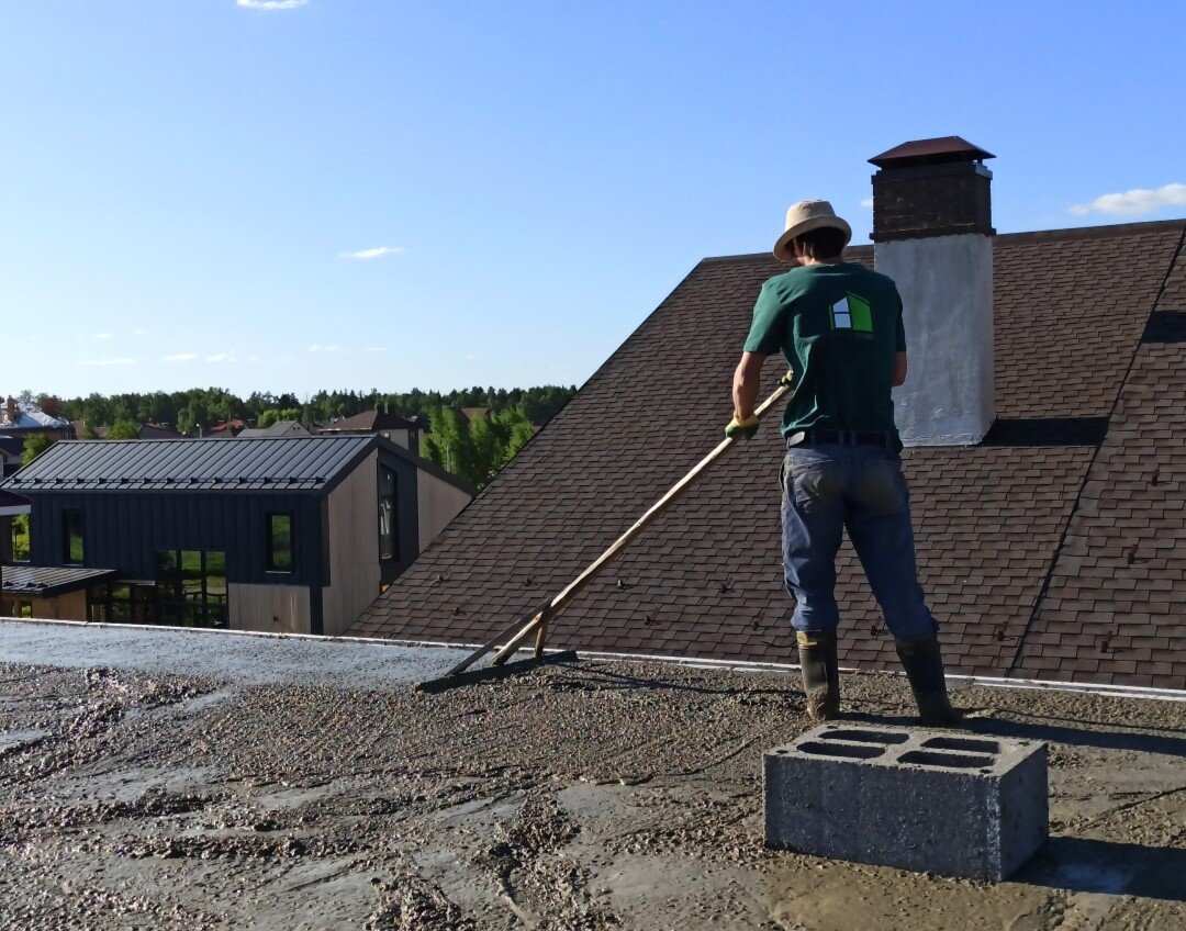 Бригада "ДОМ ОТ ПРОФИ" в процессе строительства