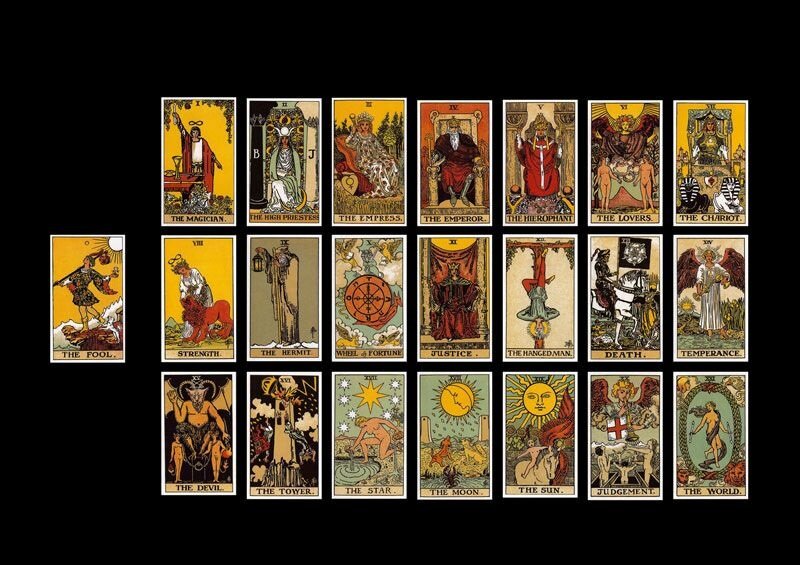 22 Старших Аркана Таро, английская традиция Р. Уэйта