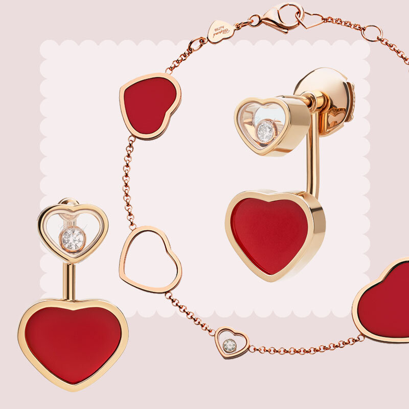 Браслет и серьги Chopard Happy Diamonds
