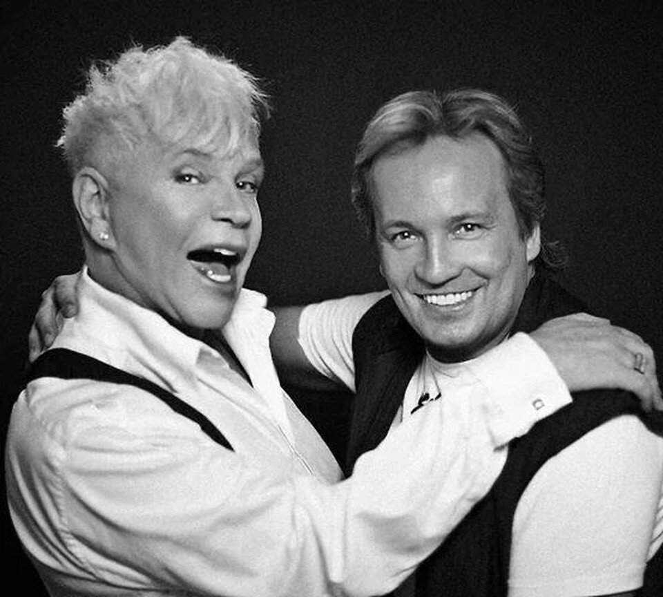     Борис Моисеев с директором и товарищем Сергеем Горохом.  Личный архив