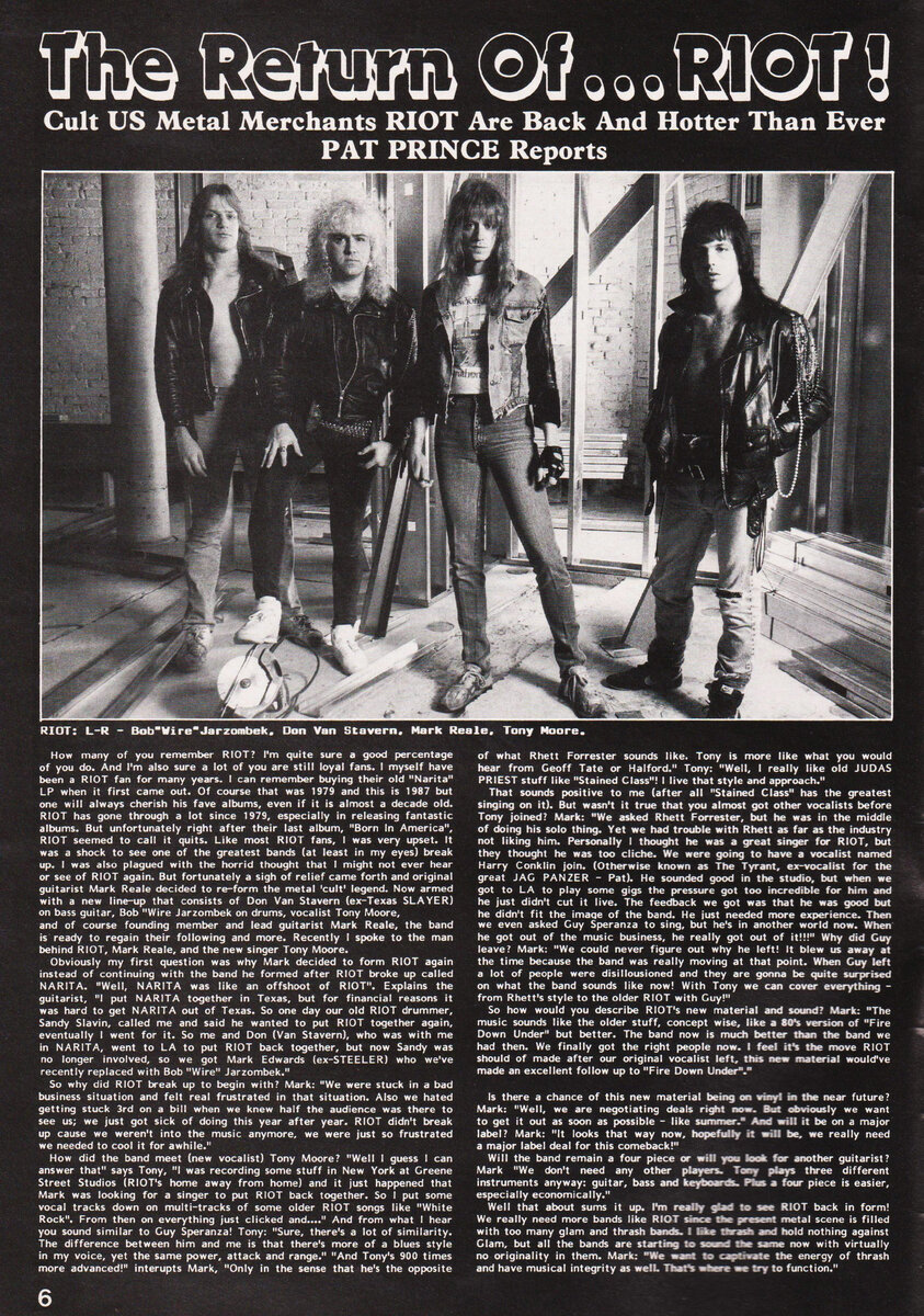 Страница журнала Metal Forces