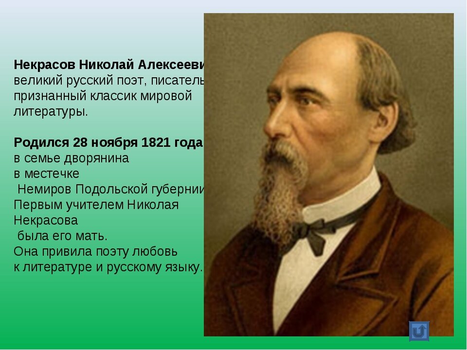 Николай алексеевич некрасов рисунок